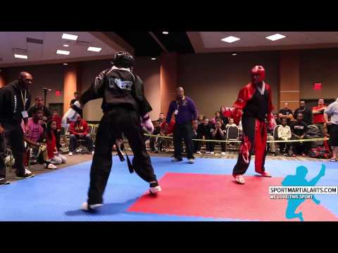 Malik Webb vs Anthony Merricks - Men's Team Sparring - NA International Champs 2014