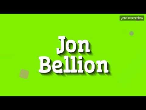 JON BELLION - HOW TO PRONOUNCE IT!? (HIGH QUALITY VOICE)