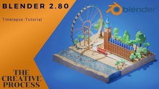 Big Ben - Blender 2.8 Low Poly 3D Modeling Timelapse Tutorial