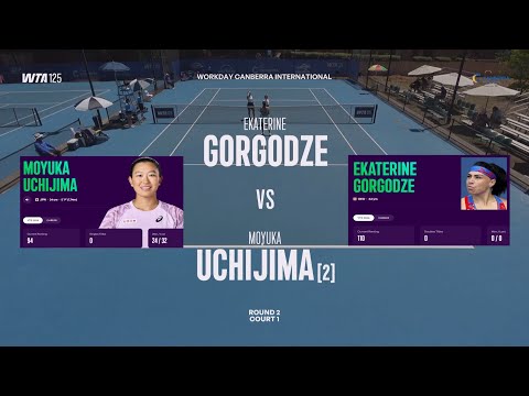 (Q) Ekaterine Gorgodze (GEO) vs  (2) Moyuka Uchijima (JPN) - Game, Set, Match