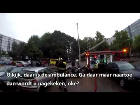 Brandweer Utrecht in actie: Flatbrand Ibisdreef 27-7-2016