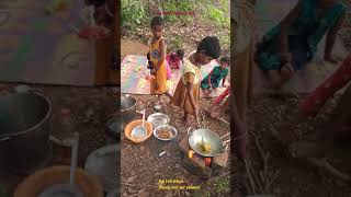 Little Santhali Kids — Fish Cooking And Eating