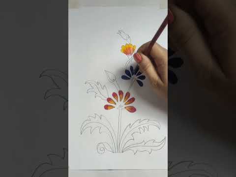 easy flower design by fabric colour🌺🌸🌹#Tanusree Art Gallery