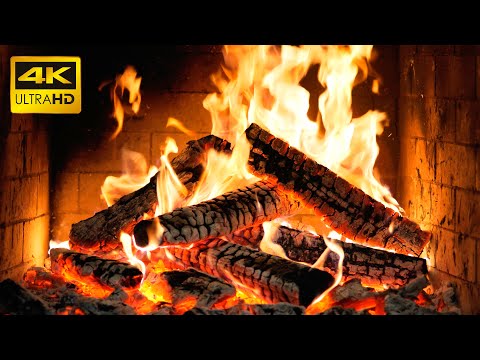 🔥 Fireplace Serenity: Set the Mood with Glowing Logs and the Soft Sounds of Christmas Fire 4K UHD