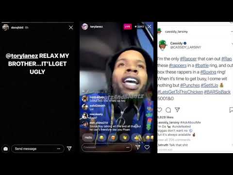 Tory Lanez RESPONDS to CASSIDY & DON Q on INSTAGRAM LIVE