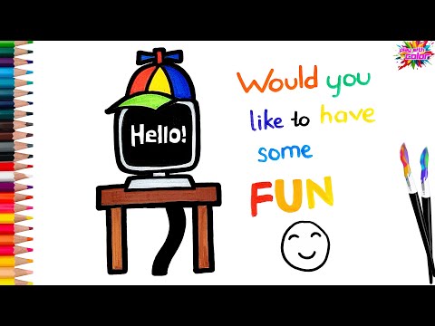 How to Draw  Mr. Fun Computer from Sprunki | Easy Art Tutorial