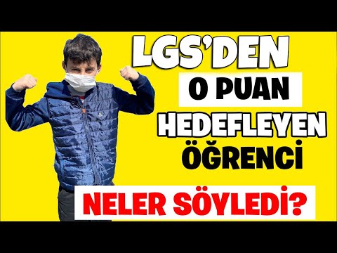 What did the student who targeted 0 points in LGS say?