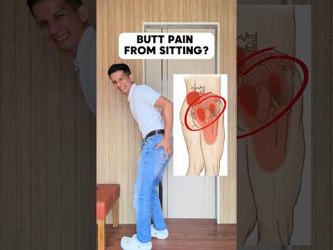 Butt Pain when sitting? Or Sciatica? Try this stretch! 👍 #piriformissyndrome #sciatica