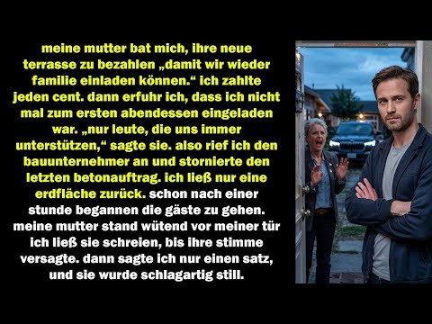 Ich Bezahlte Ihre Terrasse Doch Wurde Ausgeladen. Mein Konter Ließ Sie Verstummen.