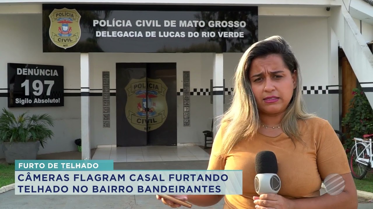 CÂMERAS FLAGRAM CASAL FURTANDO TELHADO NO BAIRRO BANDEIRANTES