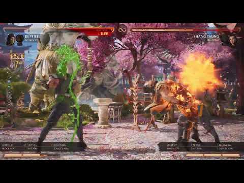 MK1 - Reptile with Scorpion Kameo invisibility set up (long knockdown)