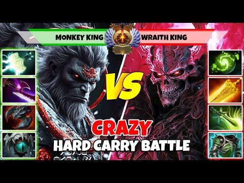 MONKEY KING (Carry) vs WRAITH KING (Carry) - Epic Battle Of Divine Rank Dota 2 Players - Z Dota 2