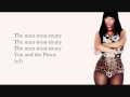 Nicki Minaj Muny Lyrics Video