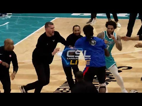 VIDEO: Fight breaks out between Hornets and Pistons players