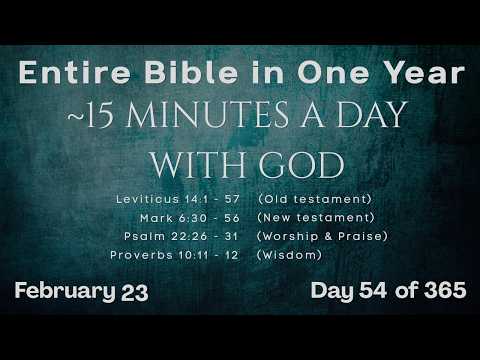 February 23 - Entire Bible in One Year (~15 min/day audio) | Bible Global 365