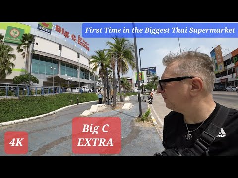 Maior supermercado da Tailândia - BIG C EXTRA, passeio a pé.