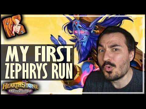 MY FIRST ZEPHRYS RUN! - Hearthstone Battlegrounds