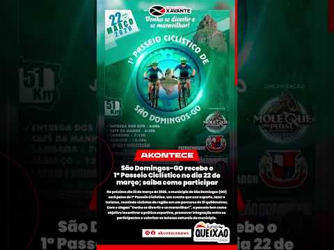 São Domingos-GO recebe o 1º Passeio Ciclístico no dia 22 de março; saiba como participar