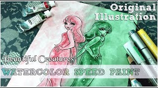 New video, Beautiful Creatures #21 Watercolor Speed Paint