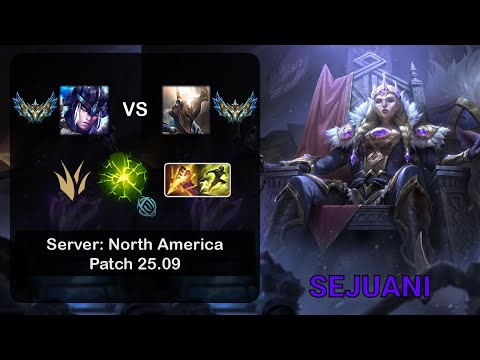 Sejuani Jungle vs Pantheon - NA Challenger - Patch 25.09
