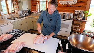 Pressure Canning 40 Chickens in One Day | How to Part Out & Can Chicken Safely