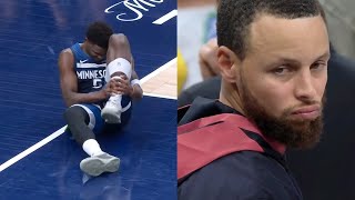 Anthony Edwards Grabs Ankle in Pain as Steph Curry Looks Concerned - Doctor Explains