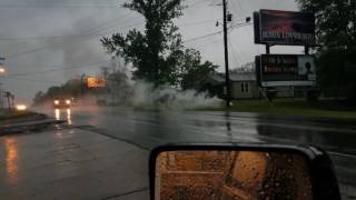 Moments before Jena Tornado, Lightning strike