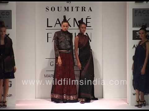 Top models walk the ramp for designer Soumitra Mondal at Lakme Fashion Week 2008