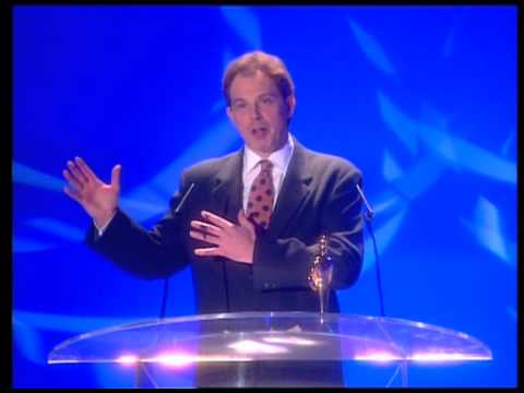David Bowie wins Outstanding Contribution presented by Tony Blair | BRIT Awards 1996