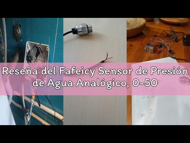 Vídeo relacionado con Fafeicy Sensor de Presión de Agua Analógico, 0-50 BAR, Alta Precisión, IP65 Resistente al Agua, Diseño Compacto, para Calefacción y Agua Caliente