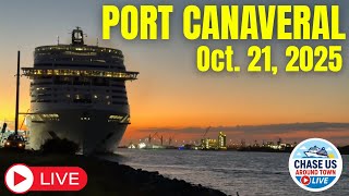 LIVE: Watching the Cruise Ships Leaving Port Canaveral LIVE! (Oct. 21, 2025)