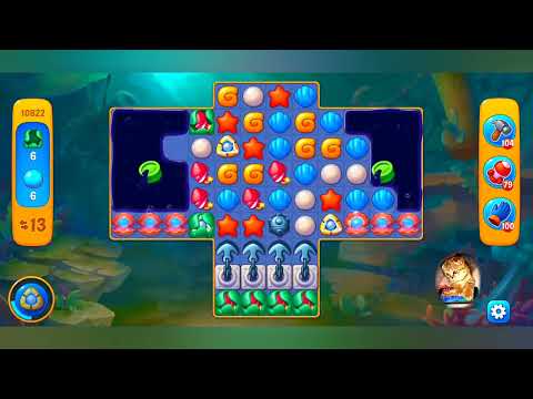 фишдом 2022  #  10822 уровень - прохождение без бустеров # Fishdom,   10822  level - no Boosters.