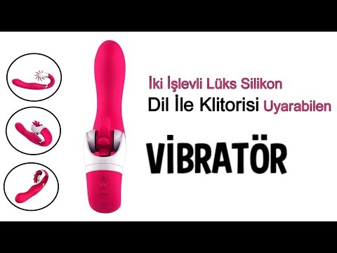 İki İşlevli Lüks Silikon Dil İle Klitorisi Uyarabilen Vibratör