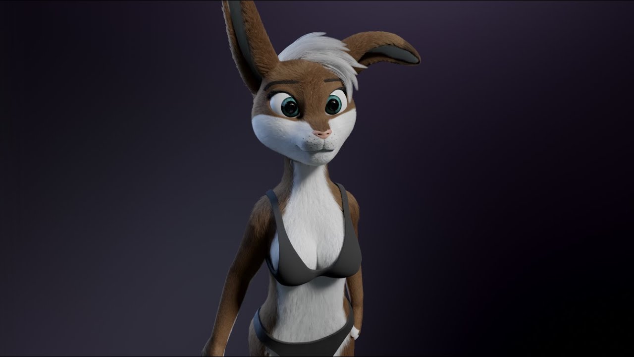 Carly Anthro Coniglio Modello 3D