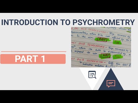INTRODUCTION TO PSYCHROMETRY PART-1