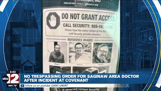 Embattled Saginaw doctor faces no trespass order