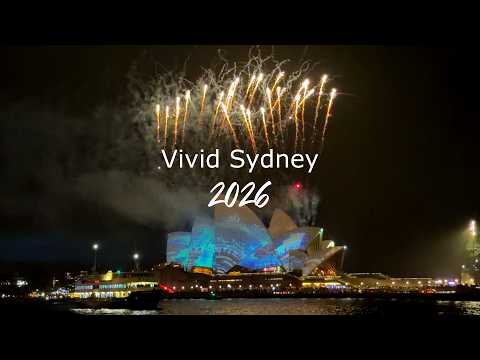 Vivid Sydney 2026 Opening Night Lights in the Rain
