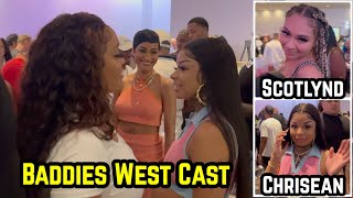 Baddies West cast Natalie Nunn, Chrisean Rock, Janelle Shanks, Scotlynd Ryan at Mayweather vs Gotti