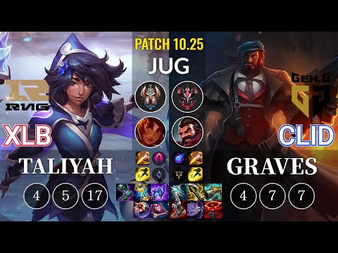 RNG XLB Taliyah vs GEN Clid Graves Jungle - KR Patch 10.25