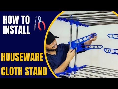 Houseware Cloth Stand | Complete Installation | How to Install/Assemble Cloth Stand
