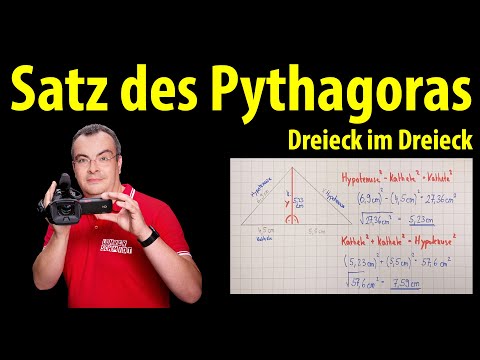 Pythagorean theorem - triangle within a triangle - a typical application |  Lehrerschmidt