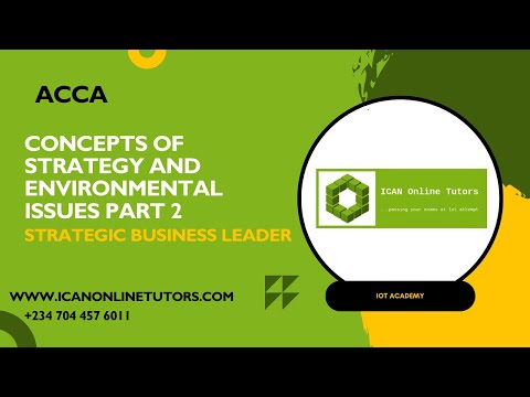 (ACCA) SBL Lesson 5 - Concepts of Strategy and Environmental Issues Part 2