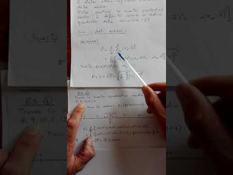 Statistica terza parte: lezione 1 (scarto quadratico medio)