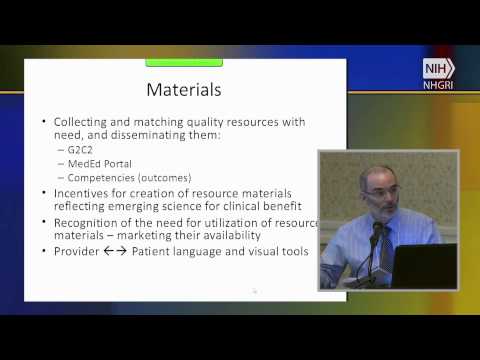 Panel 8: Clinician Education (Especially Residents on Rotation, Genetic Counselors), Reporting ...