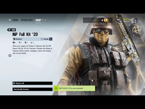 Buying The Thermite NiP Esports Full Bundle in R6