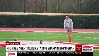NFL free agent kicker staying sharp in Birmingham