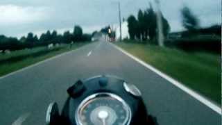 preview picture of video 'AJS 650 CSR 1963 evening run filmed with Gopro HD'