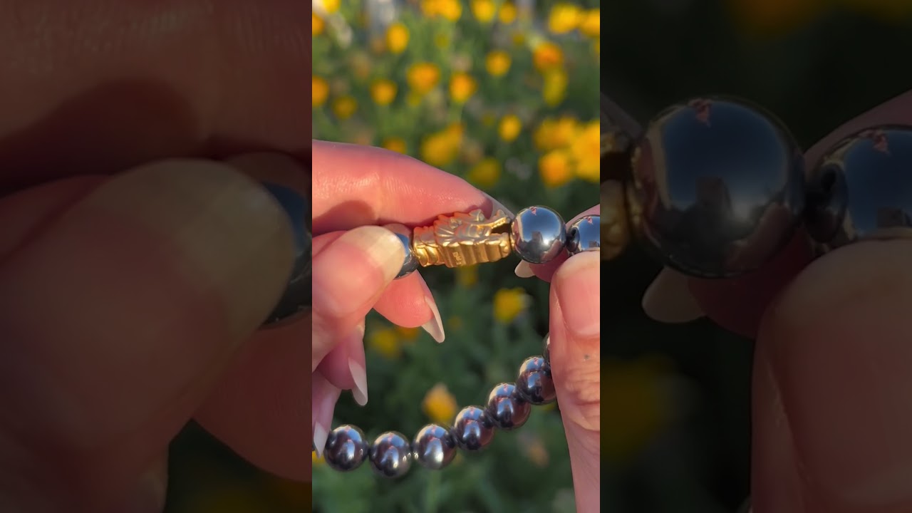 ✨🐉 Unleash Your Inner Dragon with our Terahertz Beaded Bracelet! #DragonPower #luxuryjewelry