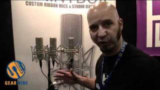 Video thumbnail for ShinyBox 46MX, ShinyBox 46MXC, ShinyBox 46MXL Ribbon Microphones: Budget Superstars On Display At AE by gearwire