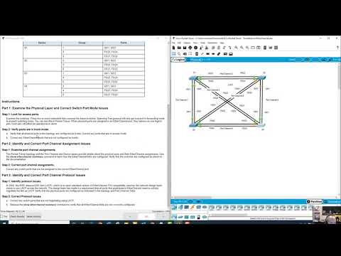 6.3.4 Packet Tracer - Troubleshoot EtherChannel